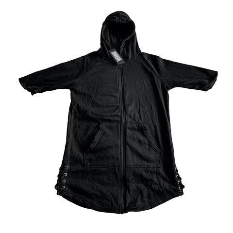 Stylish Zip-Up Hoodie with 3/4 Sleeve