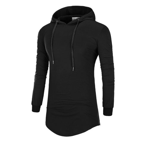Longline Hoodie with Side Zips