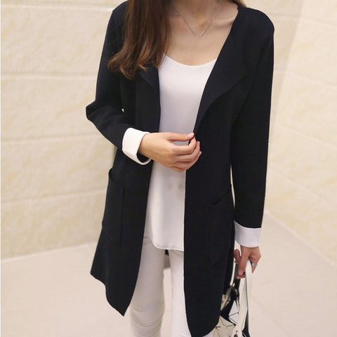 Stylish Longline Cardigan Coat